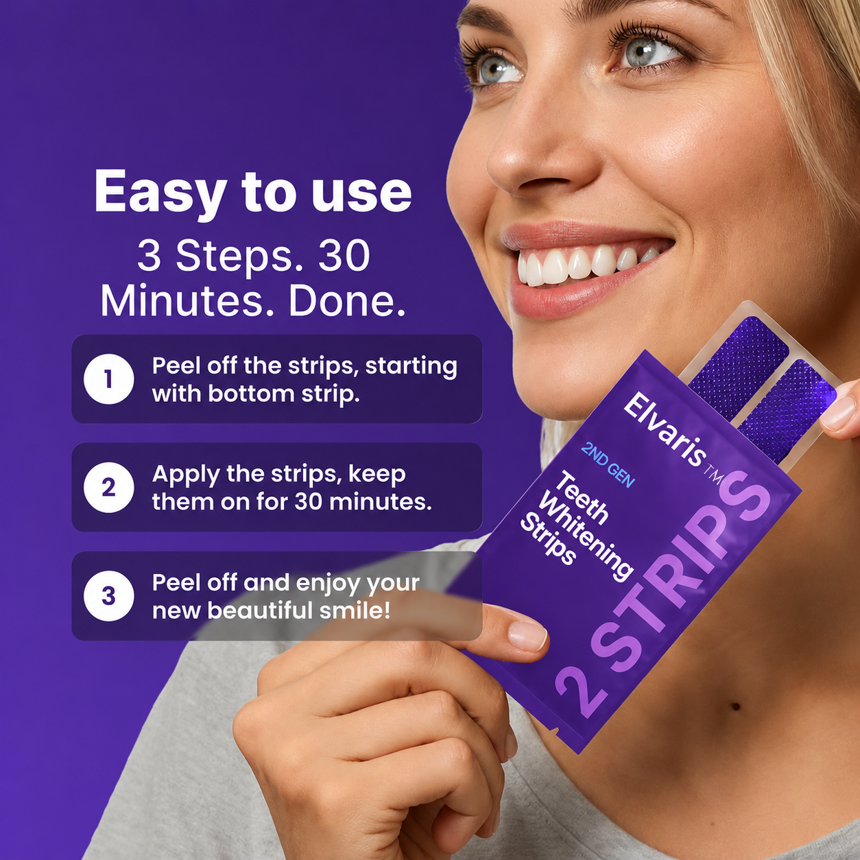 Elvaris™ Purple Whitening Strips
