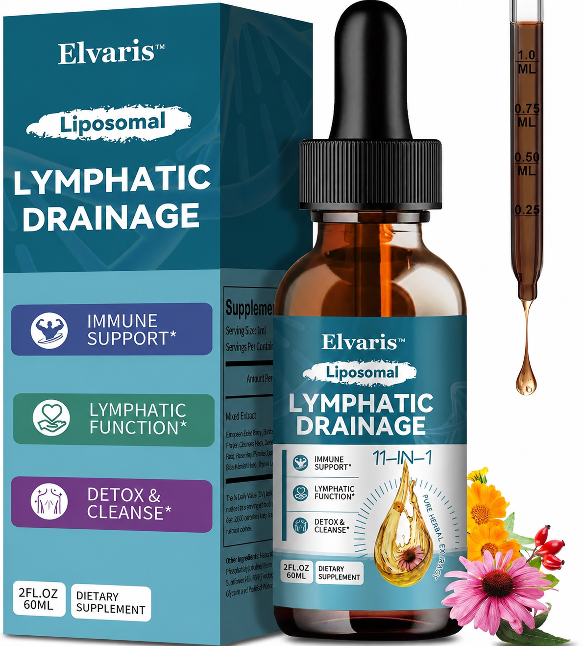 Elvaris™ Liposomal Lymphatic Drainage Drops