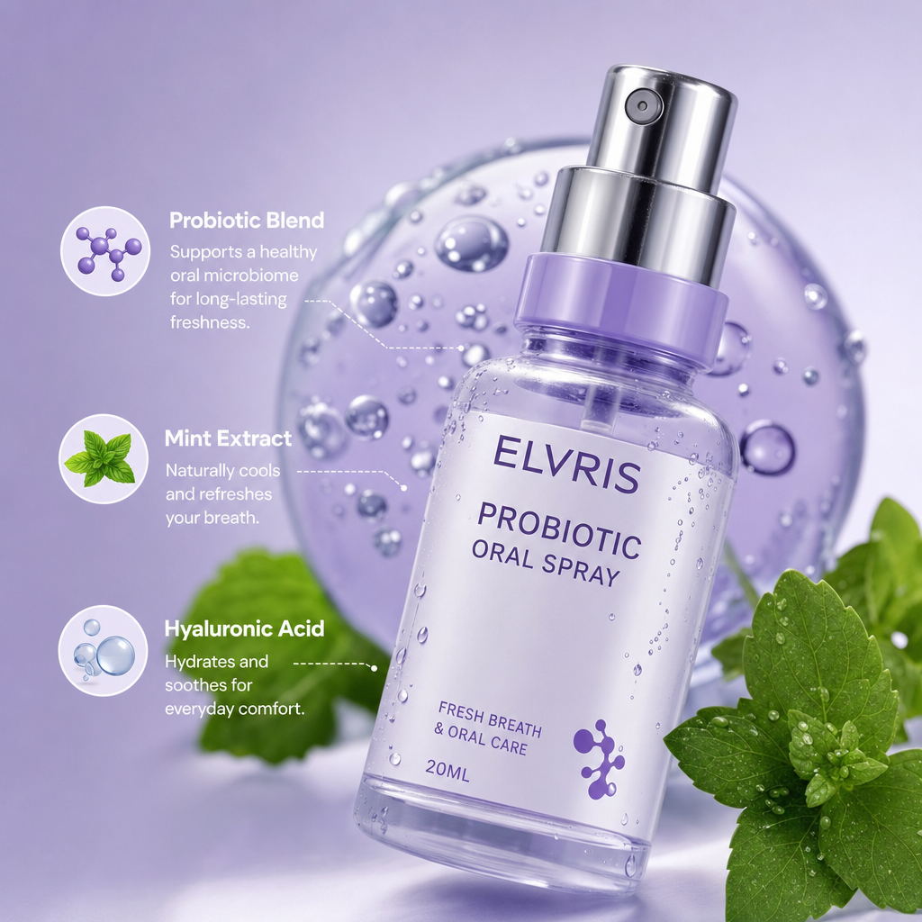 Elvris Probiotic Oral Spray 20ml - Fresh Breath & Oral Care
