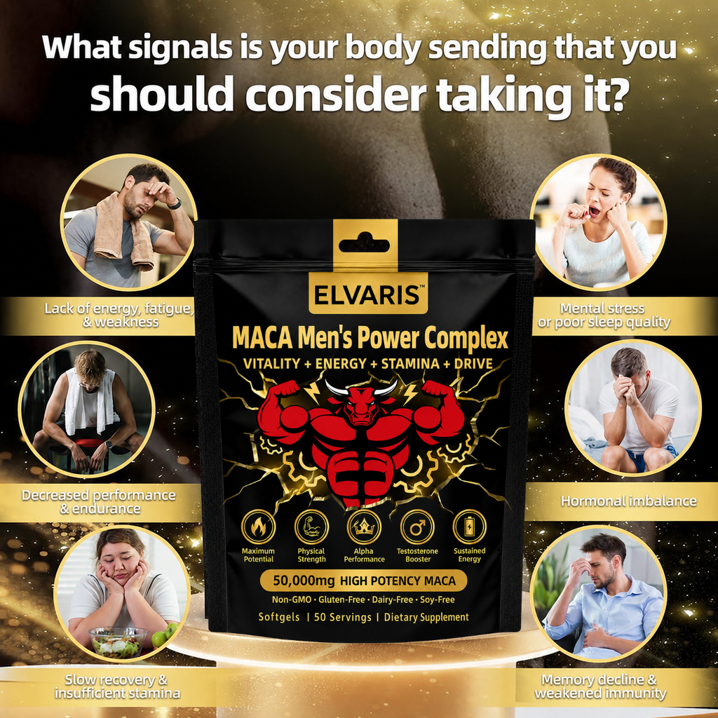 ELVARIS™ MACA Complejo Energético Para Hombres