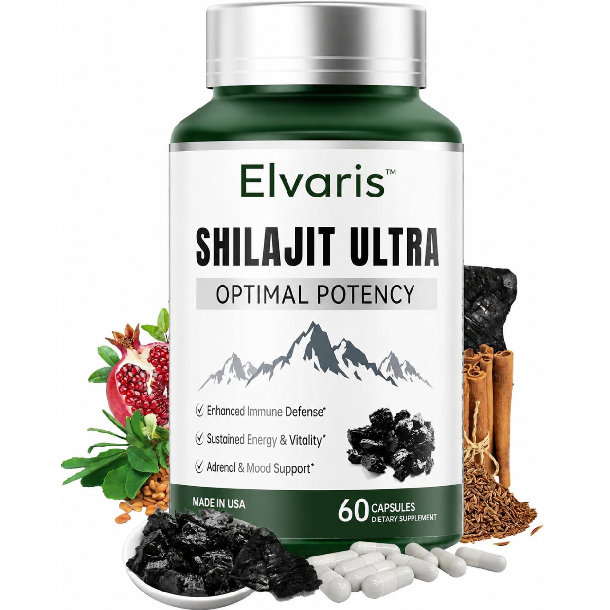 Cápsulas De Shilajit Elvaris™